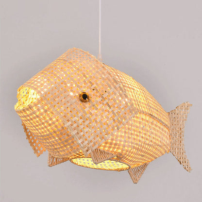 Natural Wood Hanging Pendant Light