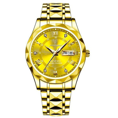 Premium Mens Water Resistant Watch with Glow Dial