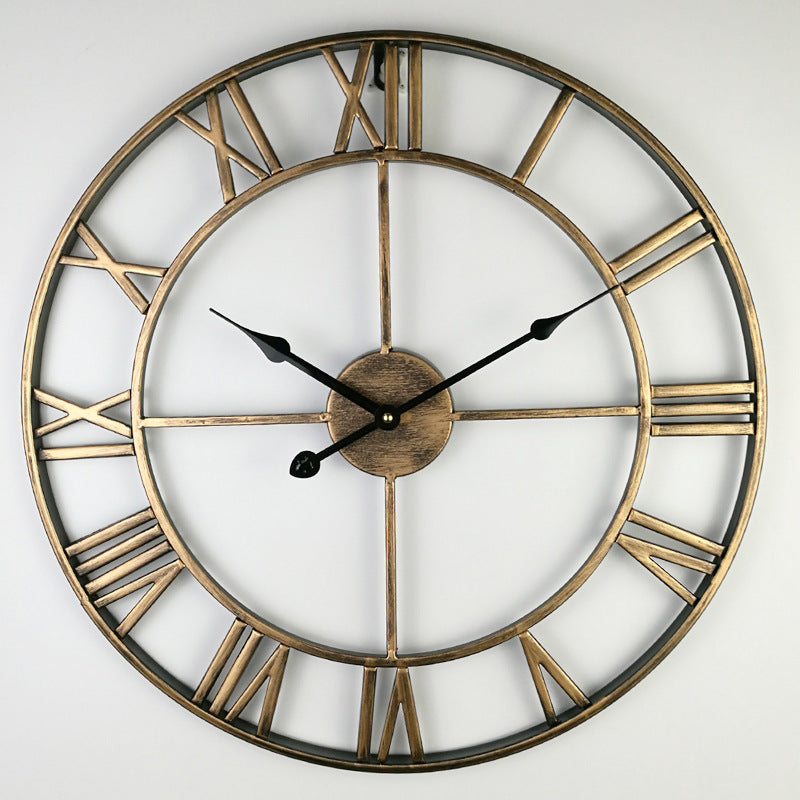 Big Vintage Metal Wall Clock - Fesara