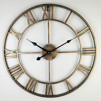 Big Vintage Metal Wall Clock - Fesara
