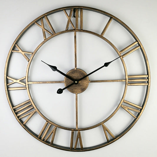 Big Vintage Metal Wall Clock - Fesara