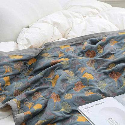 Green Leaf Pattern Cotton Bedding Set