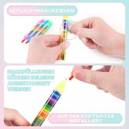 Colorful 20-in-1 Art Marker Pens Set