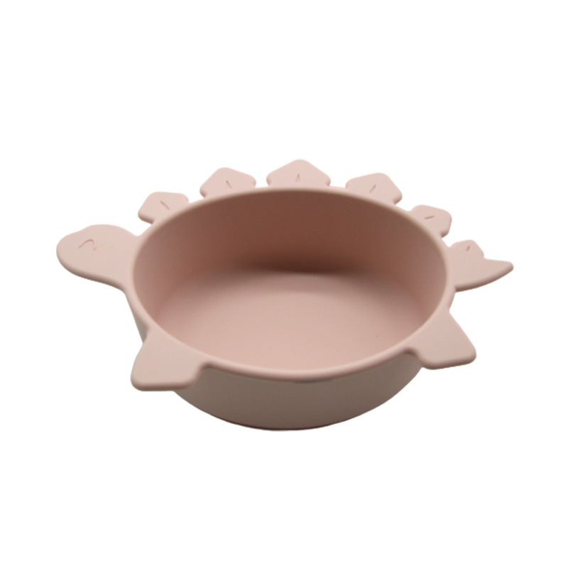 Soft Silicone Baby Bowl with Dinosaur Design