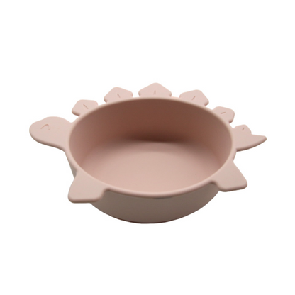 Soft Silicone Baby Bowl with Dinosaur Design
