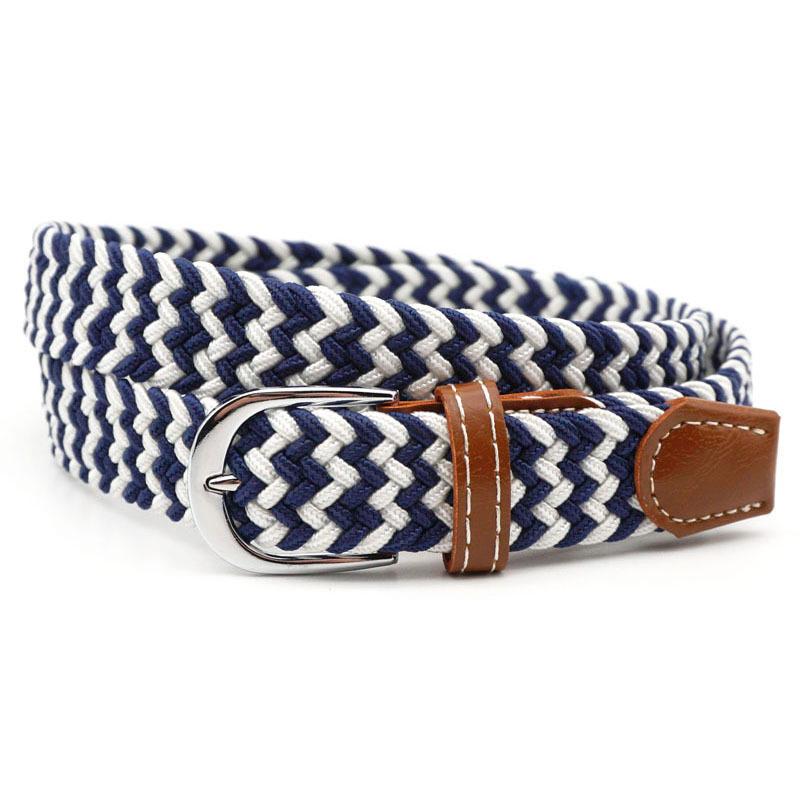 Elastic Woven Leather Belt