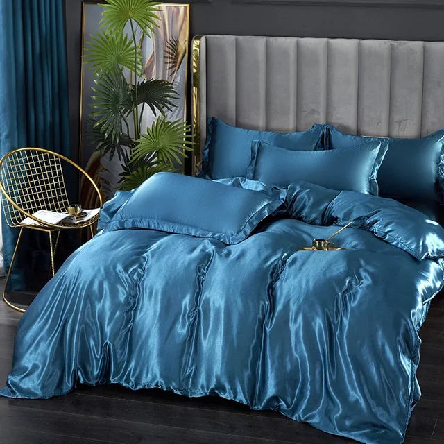 Soft Silk Bedding Set - Elegant Satin Sheets