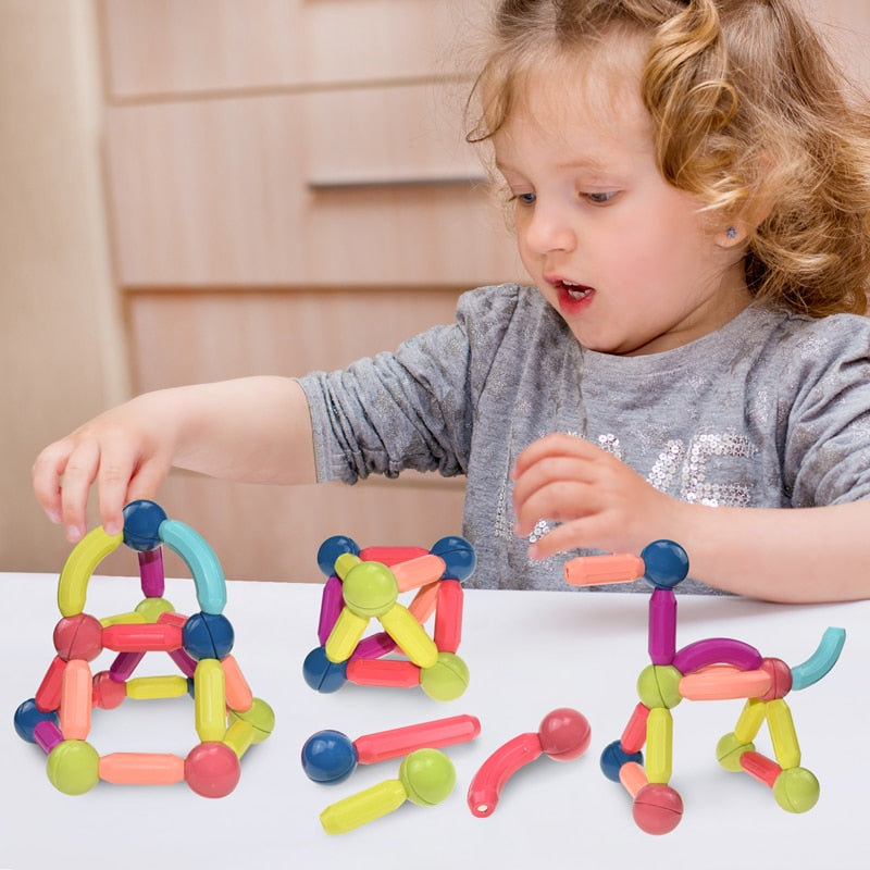 Colorful Magnetic Construction Blocks Set - Fesara