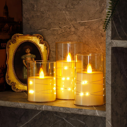 Warm Glow LED Candle Set with Remote