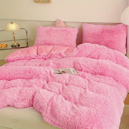 Soft Plush Velvet Duvet Cover Set for Cozy Bedding