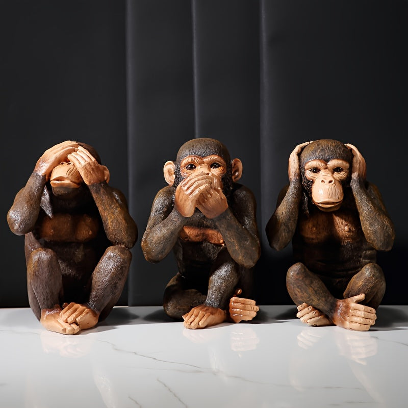 Fun Monkey Figurine Set of 3