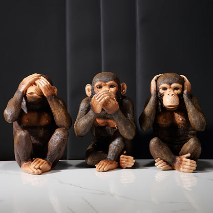 Fun Monkey Figurine Set of 3