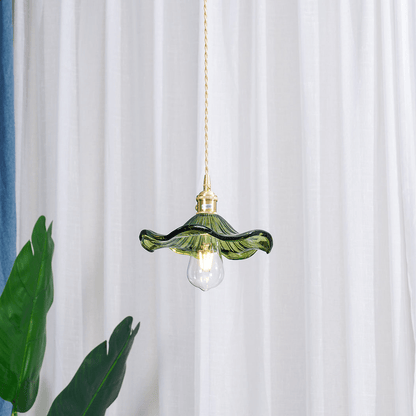 Beautiful Floral Glass Pendant Ceiling Light