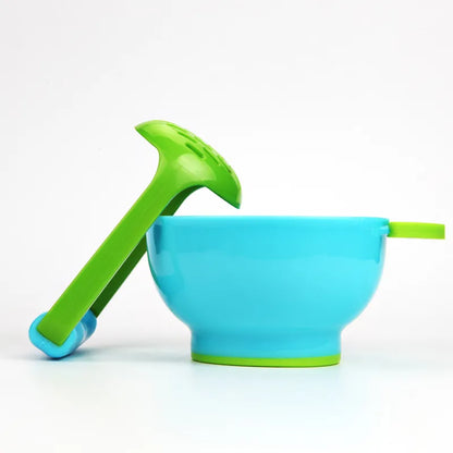 Baby Food Bowls with Spoon Rest - Anti Slip Feeding Bowl
