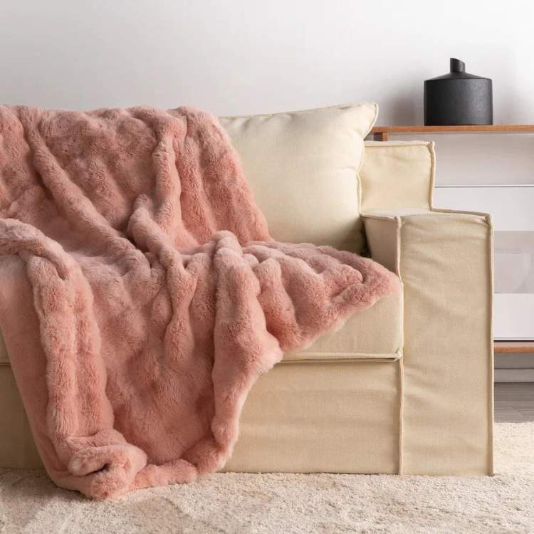 Soft Faux Fur Heavy Throw Blanket