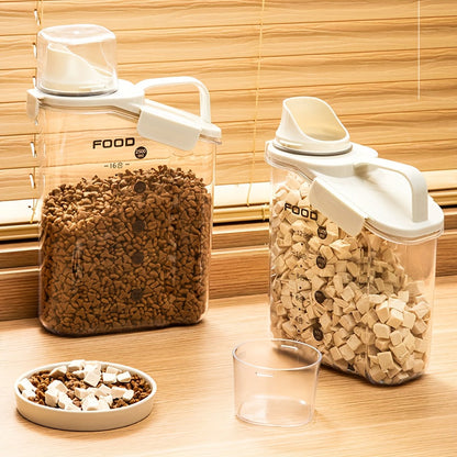 Pet Food Storage Container with Measuring Cup