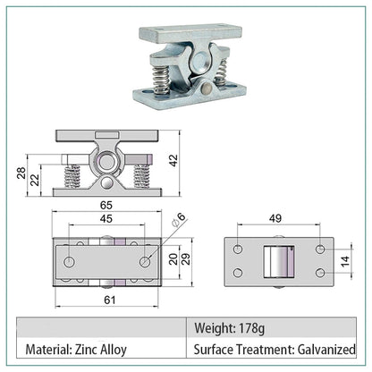 Sturdy Metal Strong Drawer Lock - Fesara