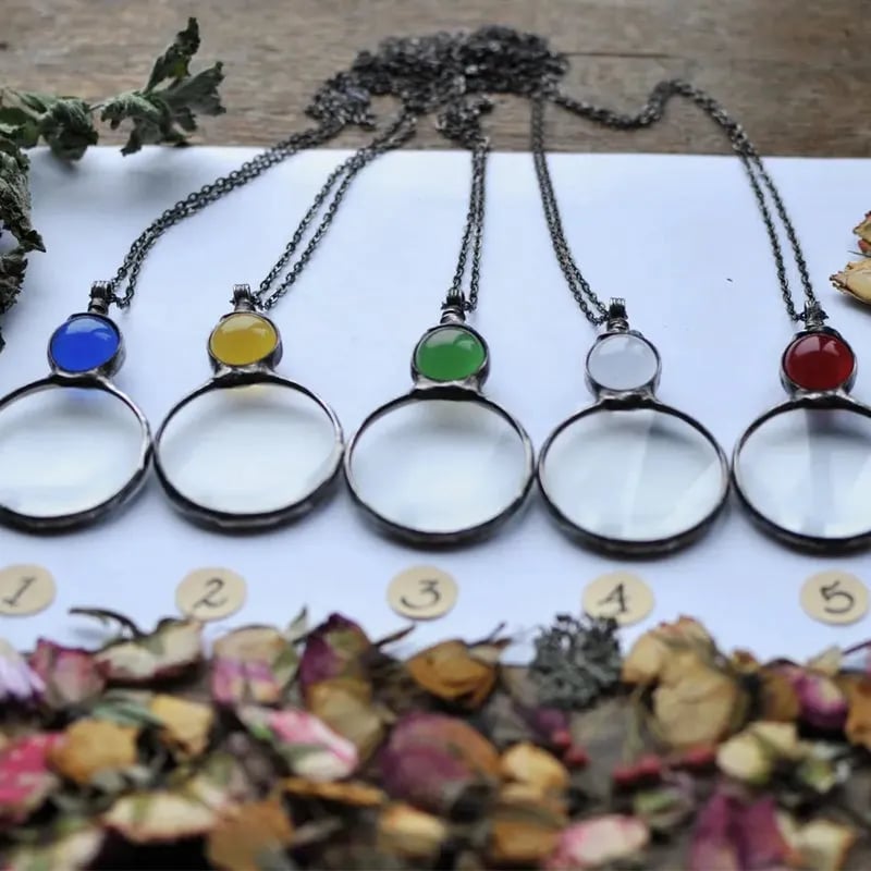 Elegant Magnifier Pendant Necklace