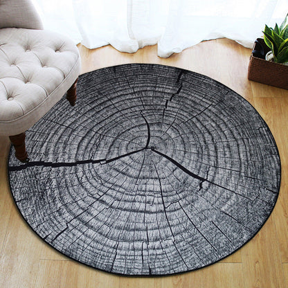 Colorful 3D Tree Round Non-Slip Living Room Carpet