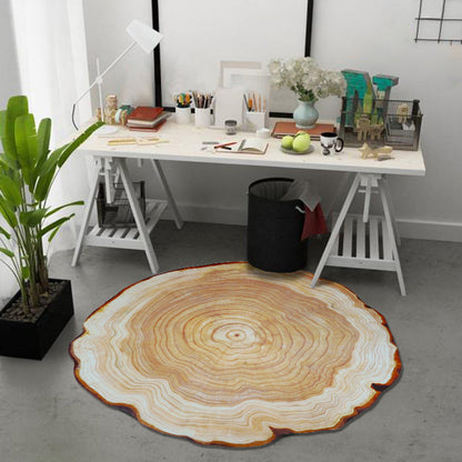 Colorful 3D Tree Round Non-Slip Living Room Carpet