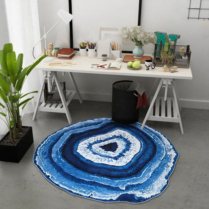 Colorful 3D Tree Round Non-Slip Living Room Carpet