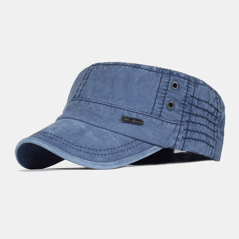 Relaxed Fit Cotton Army Cap for Men