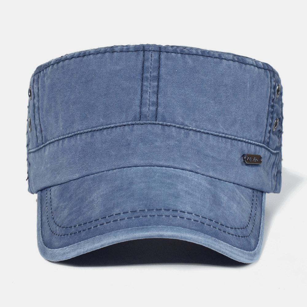 Relaxed Fit Cotton Army Cap for Men