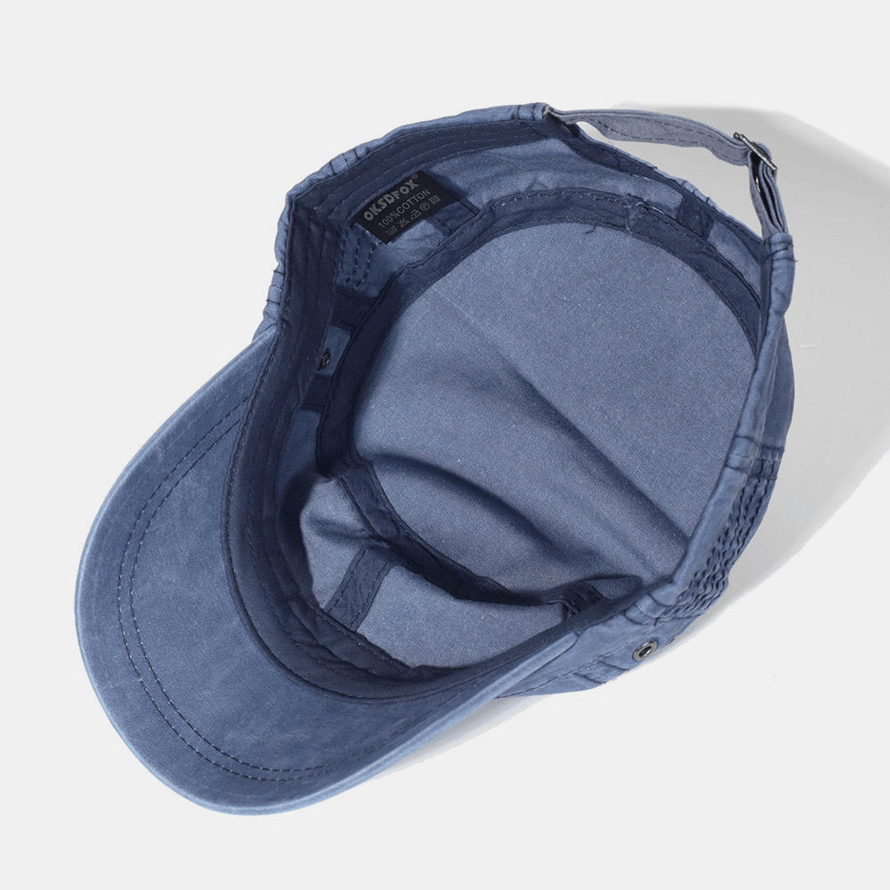 Relaxed Fit Cotton Army Cap for Men