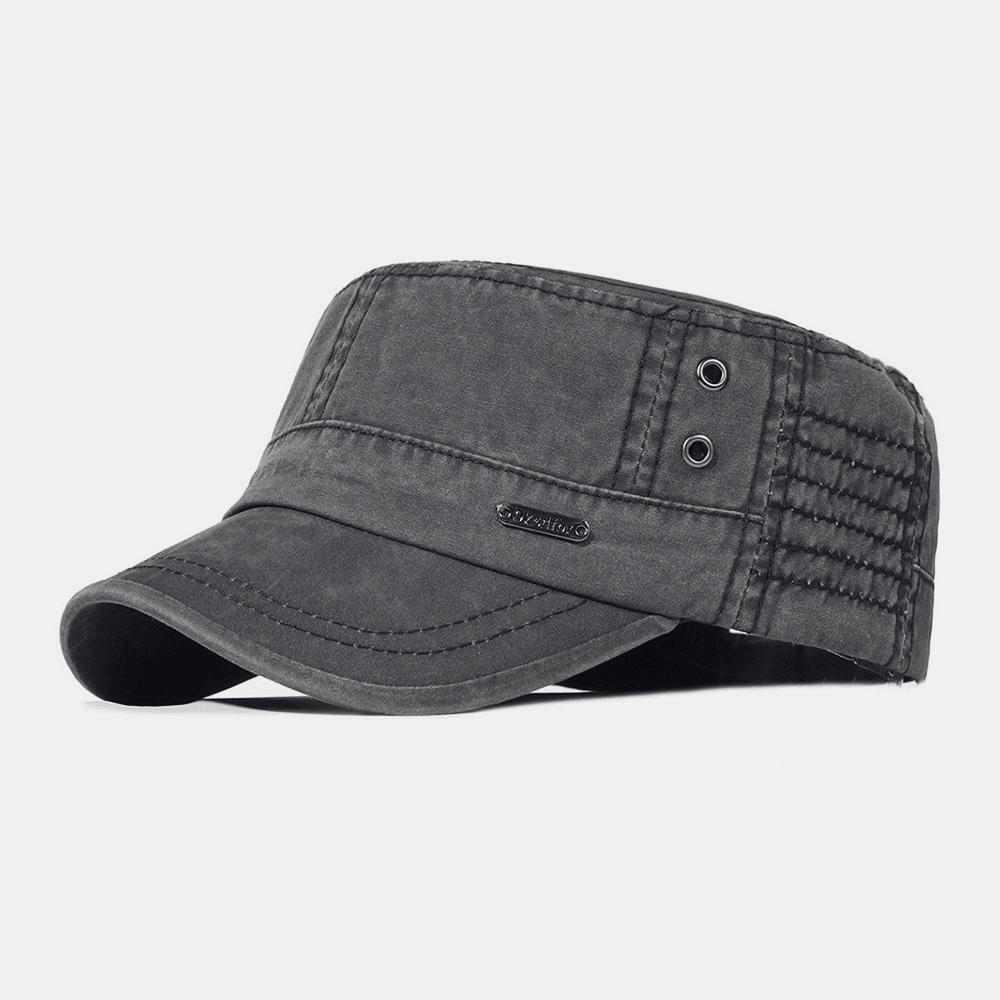 Relaxed Fit Cotton Army Cap for Men