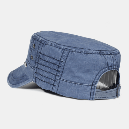 Relaxed Fit Cotton Army Cap for Men