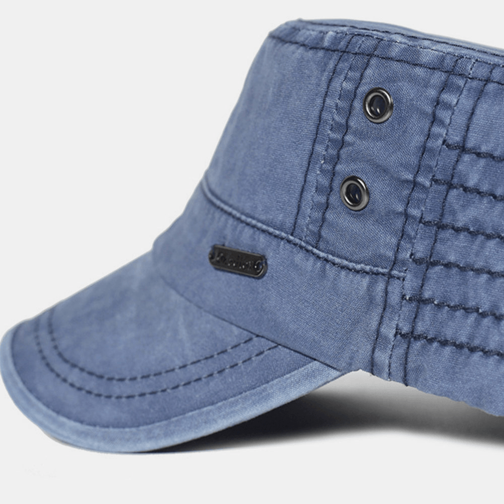 Relaxed Fit Cotton Army Cap for Men