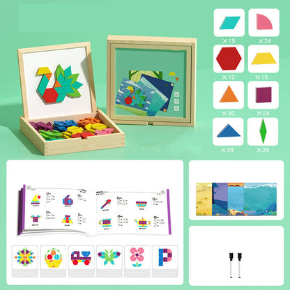 Magnetic Wooden Building Blocks for Kids