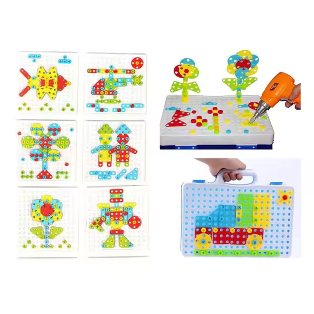 Kids Construction Toy Toolbox with Screwdriver Set