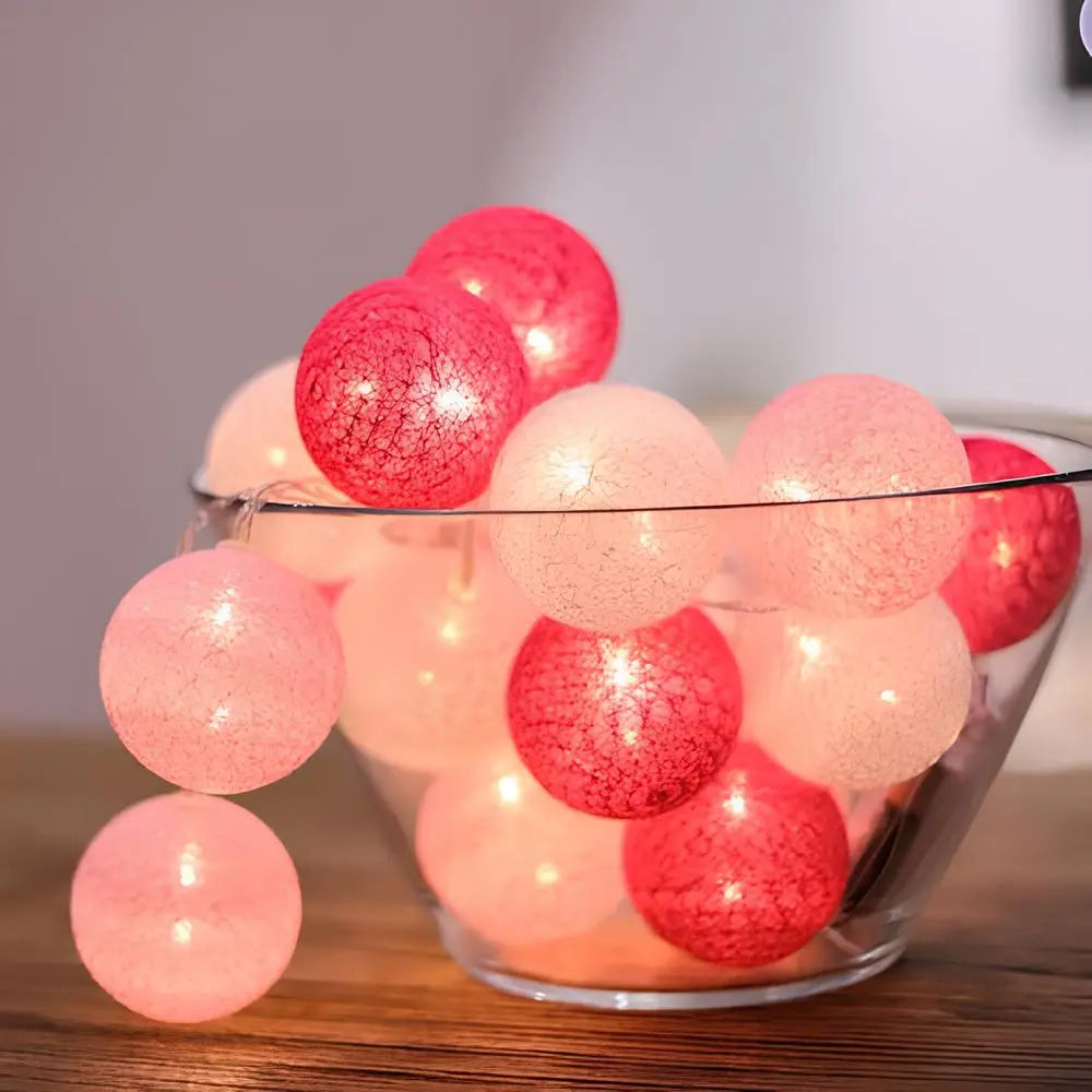 Fluffy White Cotton String Decor