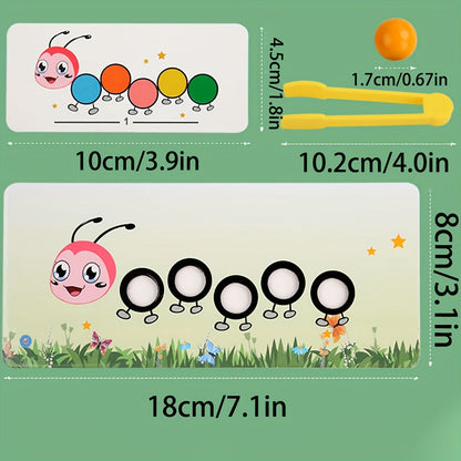 Colorful Wooden Stacking Worm Toy