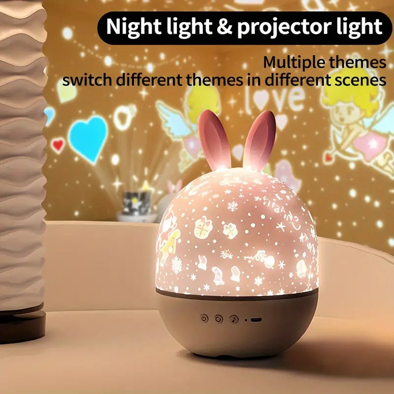 Fesara | Colorful Bunny Night Light Projector