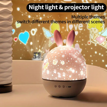 Fesara | Colorful Bunny Night Light Projector