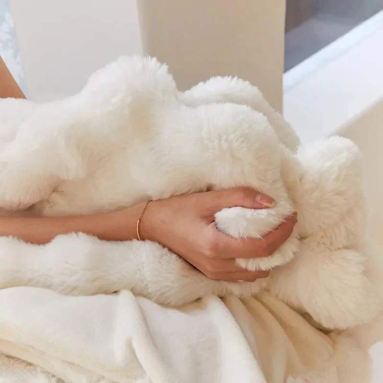 Soft Faux Fur Heavy Throw Blanket