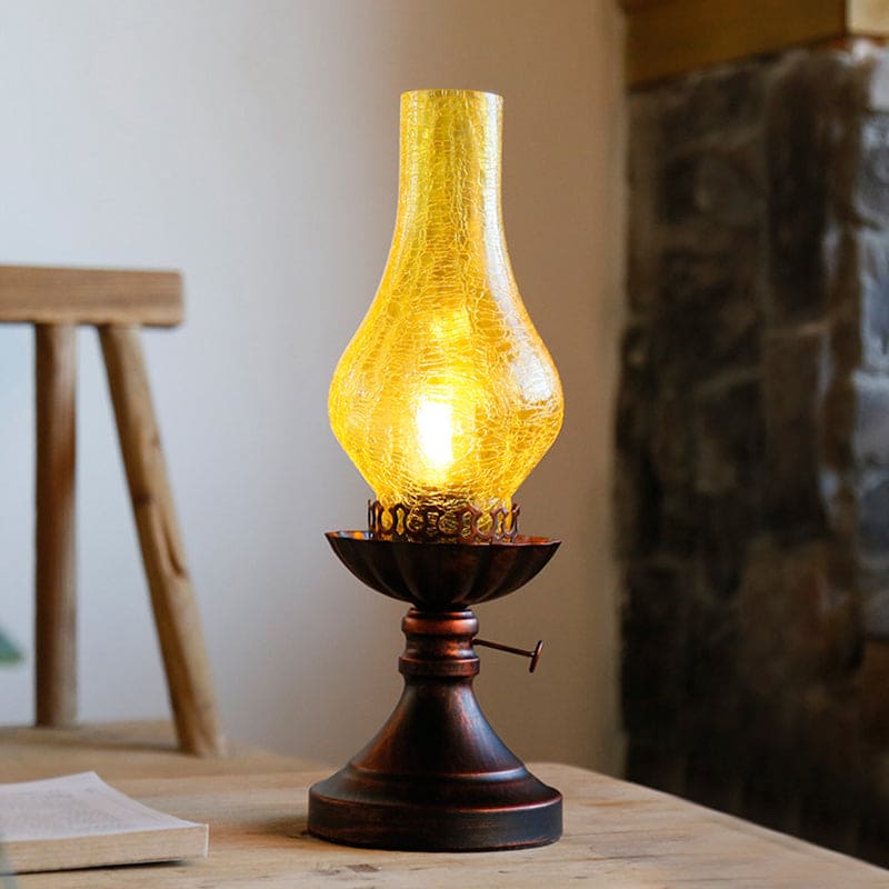 Retro Style Glass Table Lamp