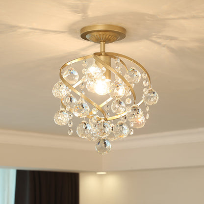 Elegant Crystal Pendant Light with Gold Finish