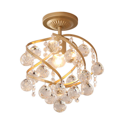 Elegant Crystal Pendant Light with Gold Finish