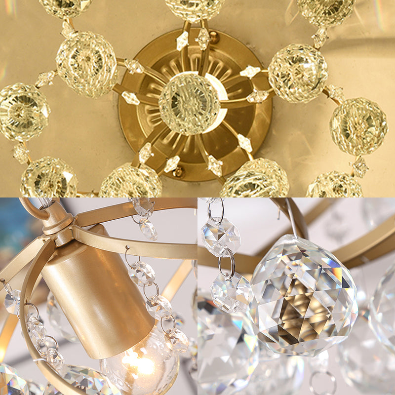 Elegant Crystal Pendant Light with Gold Finish