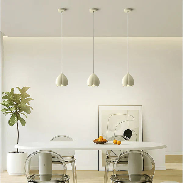 Soft White Floral Pendant Light
