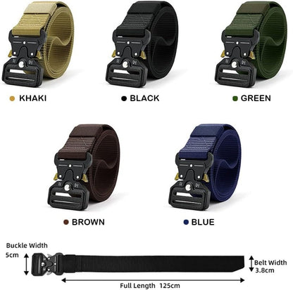 Durable Nylon Web Belt with Fast Release Metal Buckle