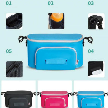 Practical Baby Stroller Bag with Thermal Pocket