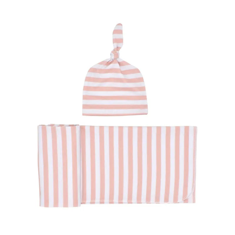 Cozy Baby Swaddle Set with Hat – Gentle Infant Wrap Blanket