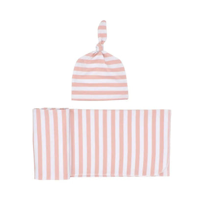 Cozy Baby Swaddle Set with Hat – Gentle Infant Wrap Blanket