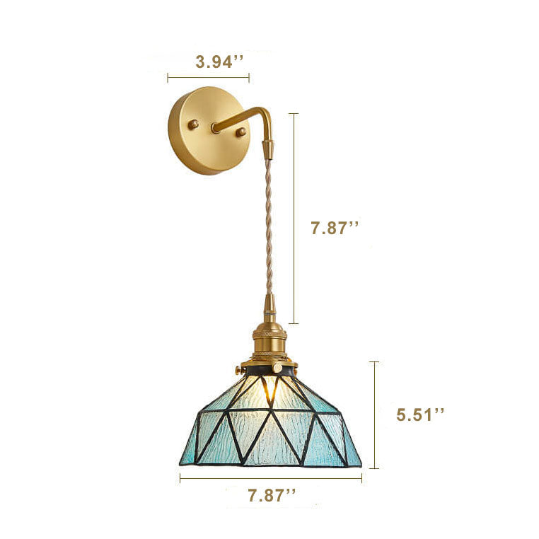 Beautiful Aquarius Glass Wall Light Fixture