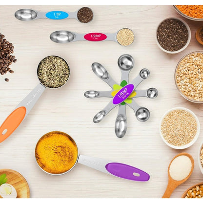 Premium 10pc Stainless Steel Measuring Cup Spoon Set