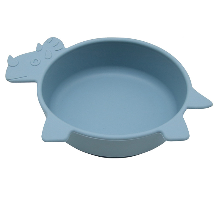 Soft Silicone Baby Bowl with Dinosaur Design